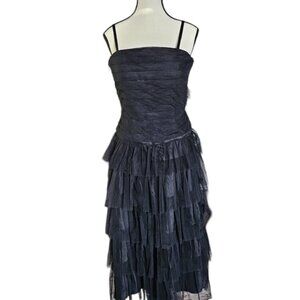 Little black Toujours ruffled dress corset stile midi fully linedNew with tagL